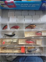 9 MISC LURES WITH CASE