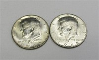 (2) 1968-D Kennedy Half Dollars
