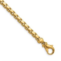 14K- Polished Solid 4.25mm Box 18 Inch Chain