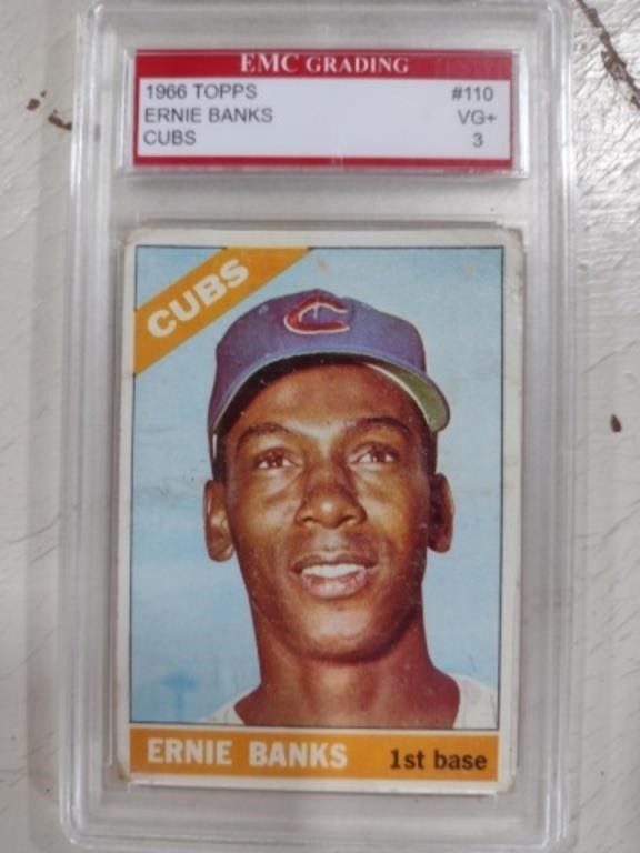 1966 Topps Erine Banks Cubs Card VG+