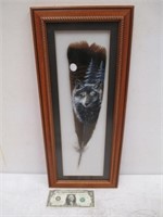 Neat D.L. Miller Wolf Tailfeather Framed Artwork