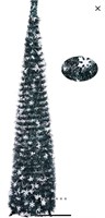 New Oyrz 5FT Pop Up Christmas Blue Tinsel Trees