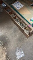 Wooden toolbox with contents