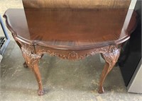 Demi Lune Carved Wooden Table