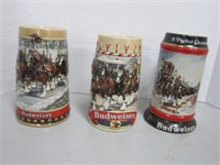 9 COLLECTIBLE BEER STEINS