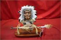 Indian Chief & Peace Pipe Decor