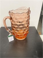 Amber depression glass pitcher