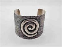 Highly Detailed Sterling Silver Cuff Bracelet