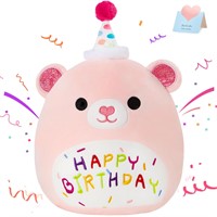 BSTAOFY 14'' Pink Happy Birthday Teddy Bear Plush