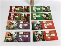 (8) unopened 1972 Sunoco NFL Player stamp