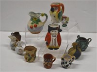 Vtg Miniature Pitchers. Brumble, Mexico, Italy