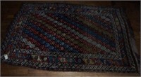 Iranian wool pile antique area rug (26” x 49”)