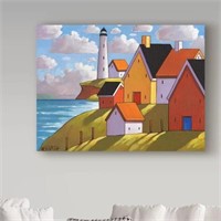 'Lighthouse Cottage Hillside View' on Canvas $89