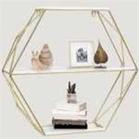 Gold Hex Shelf Ivy_LED