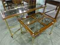 Glass Top - Sofa Table (Small Chip) & Side Tables