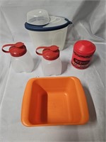FOOD STORAGE CONTAINERS, RAPID MAC COOKER, AND A