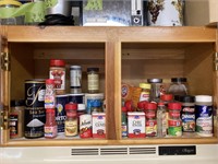 Assorted Spices in Cabinet, as shown
