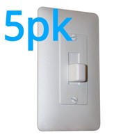 5pk MASQUE White Plastic 1-Gang Wall Plate