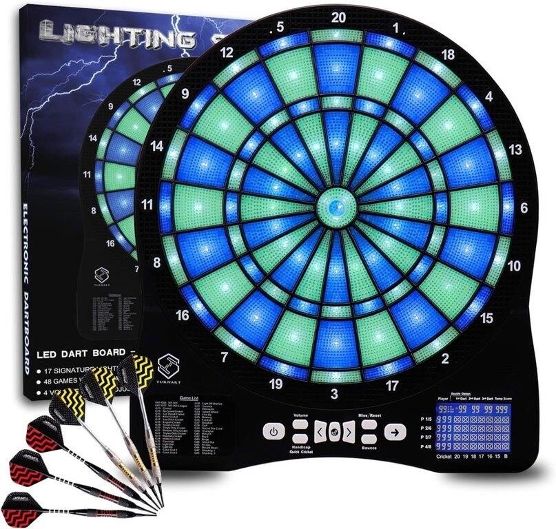 Turnart Electronic Dart Board 13 inch Illuminated