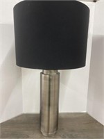 Silver Cylinder Table Lamp