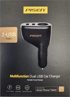 NEW PISEN MULTIFUNCTION USB CAR CHARGER