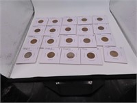 (20) 1940s/50s Lincoln Cents Pennies sleeved