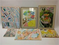 Mary Howard Paintings and Prints Lot (6)