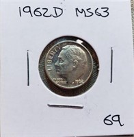 1962D Roosevelt Dime MS63