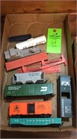 2 boxes of train cars