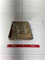 (4)Etched Waterfowl High Ball Glasses