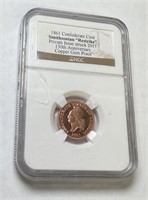 1861 Confederate Coin Smithsonian Restrike Private