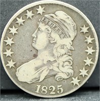 1825 bust half dollar
