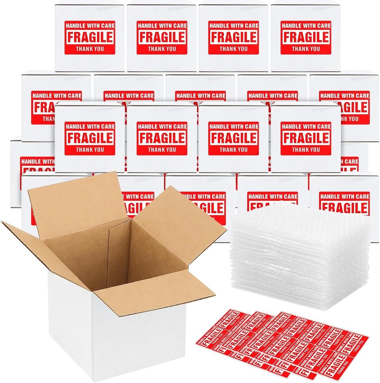 25Pack 5x5x5 Shipping Boxes for Small Business