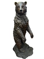 6 Foot Tall Bronze Bear Sculpture