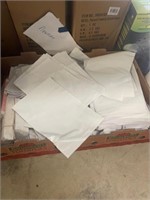 BOX OF LABELS AND PACKING LIST ENVELOPES