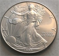 1999 UNC America Silver Eagle Dollar