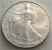2000 UNC America Silver Eagle Dollar