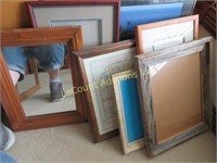 assorted frames pictures mirror