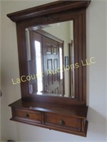 hallway entry mirror drawer shelf unit put keyse