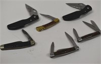 Six Assorted Pocket Knives