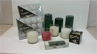 Battery Operated Tea Lights & Various Candles