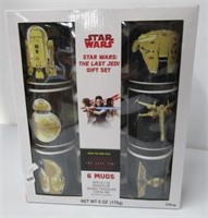 Star Wars NIB The last Jedi (6) mug set.