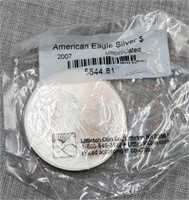 2007 American Silver Eagle, uncirculated,