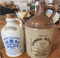 2 PC VTG Moonshine Jugs Daniel Boone Brown Jug KY