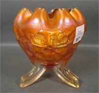 N'Wood Dk Marigold Daisy & Plume Ftd Rose Bowl