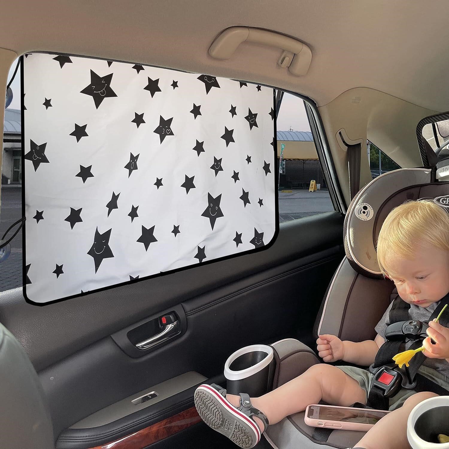 $24  EcoNour Car Shades for Baby  26x19 In  White