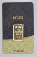IGR 10 Gram Gold on Card