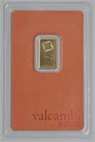 Valcambi 2.5 Grams Gold on Card