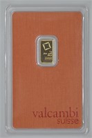 Valcambi 1 Gram Gold on Card