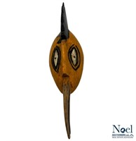 Wooden Small Painted Bird Passport Tribal Mask